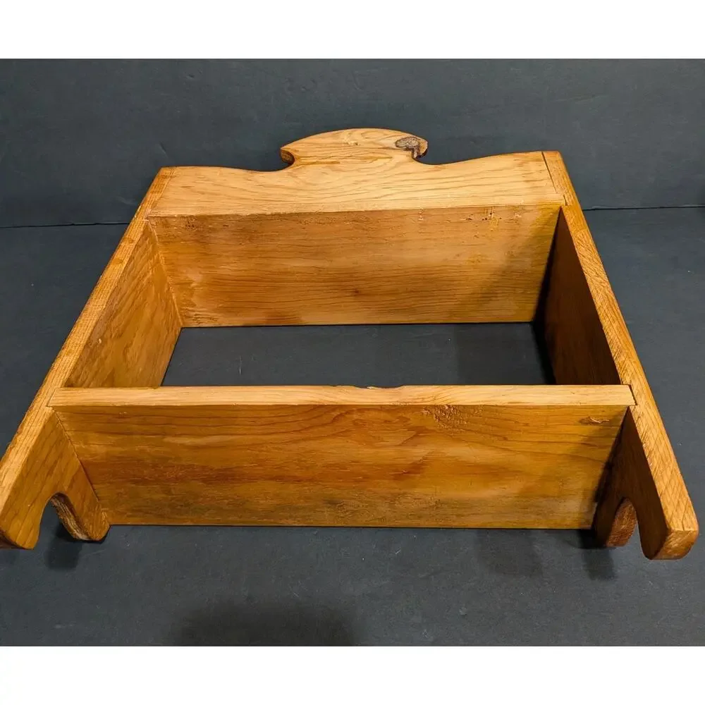 Vintage Pine Wall Shelf Handmade Scalloped Top Farmhouse Spice Rack Cottagecor